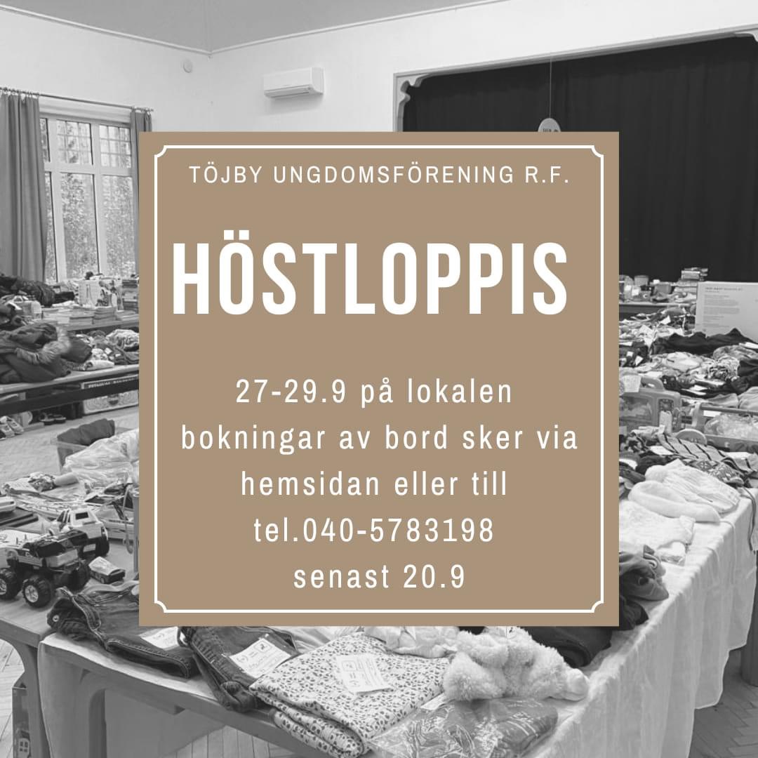 Loppis i Töjby Ungdomsförening featured image