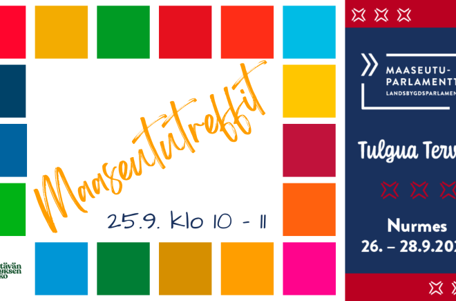 #Maaseututreffit | Maaseutuparlamentti-etkot 25.9.24 | Kestävän kehityksen viikko featured image