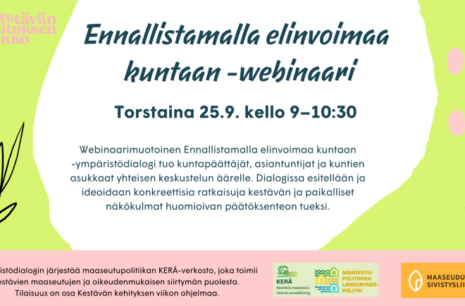 Ympäristöparlamentti: ennallistamalla elinvoimaa kuntaan featured image