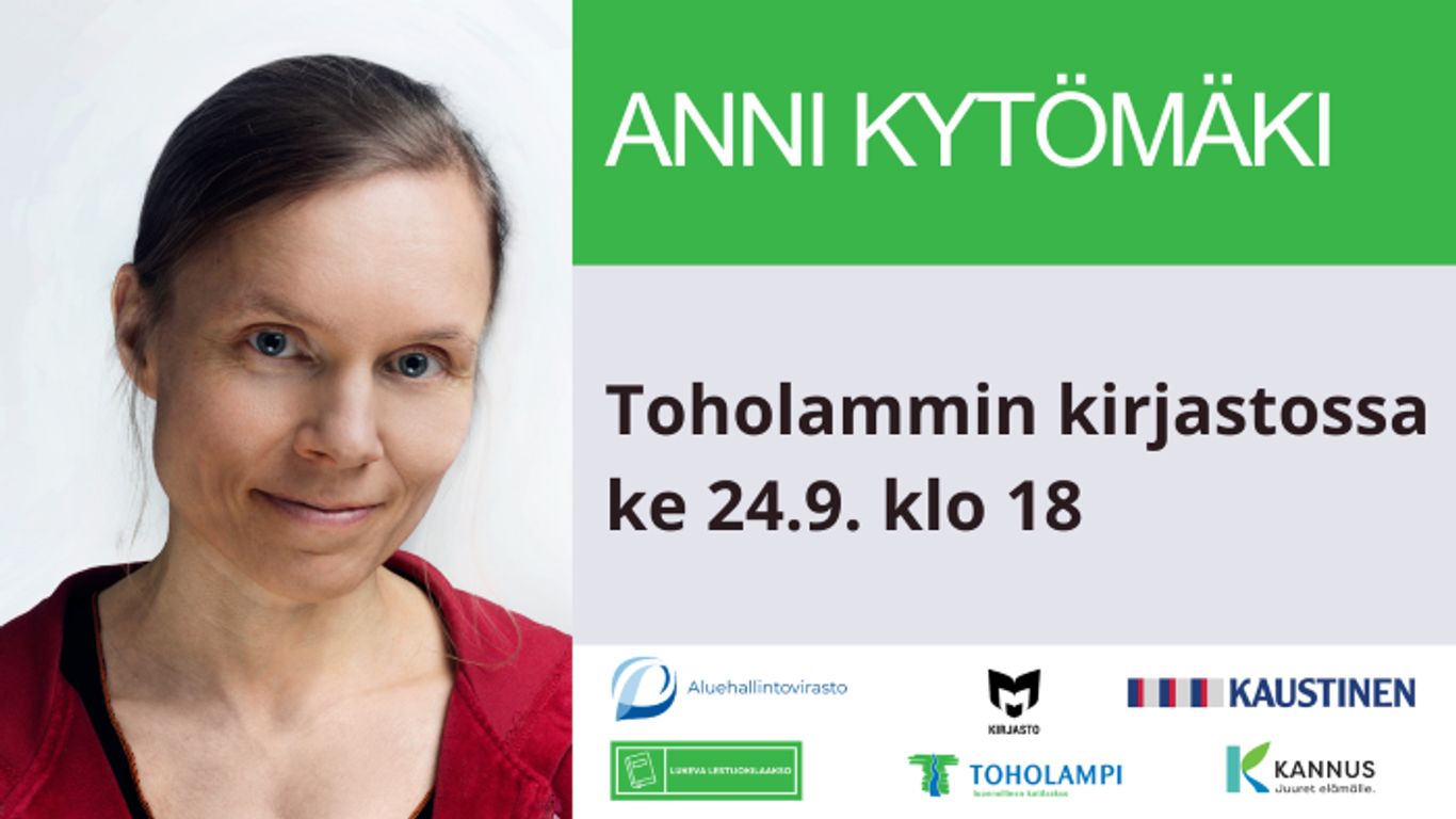 Kirjailijavieras Anni Kytömäki Toholammin kirjastolla featured image