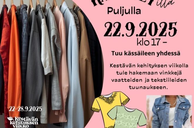 Tuunausta vaatteista ja kodintekstiileistä, ideointia ja pieni näyttely featured image