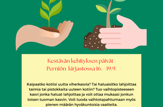Kestävän kehityksen päivät Perniön kirjastossa featured image