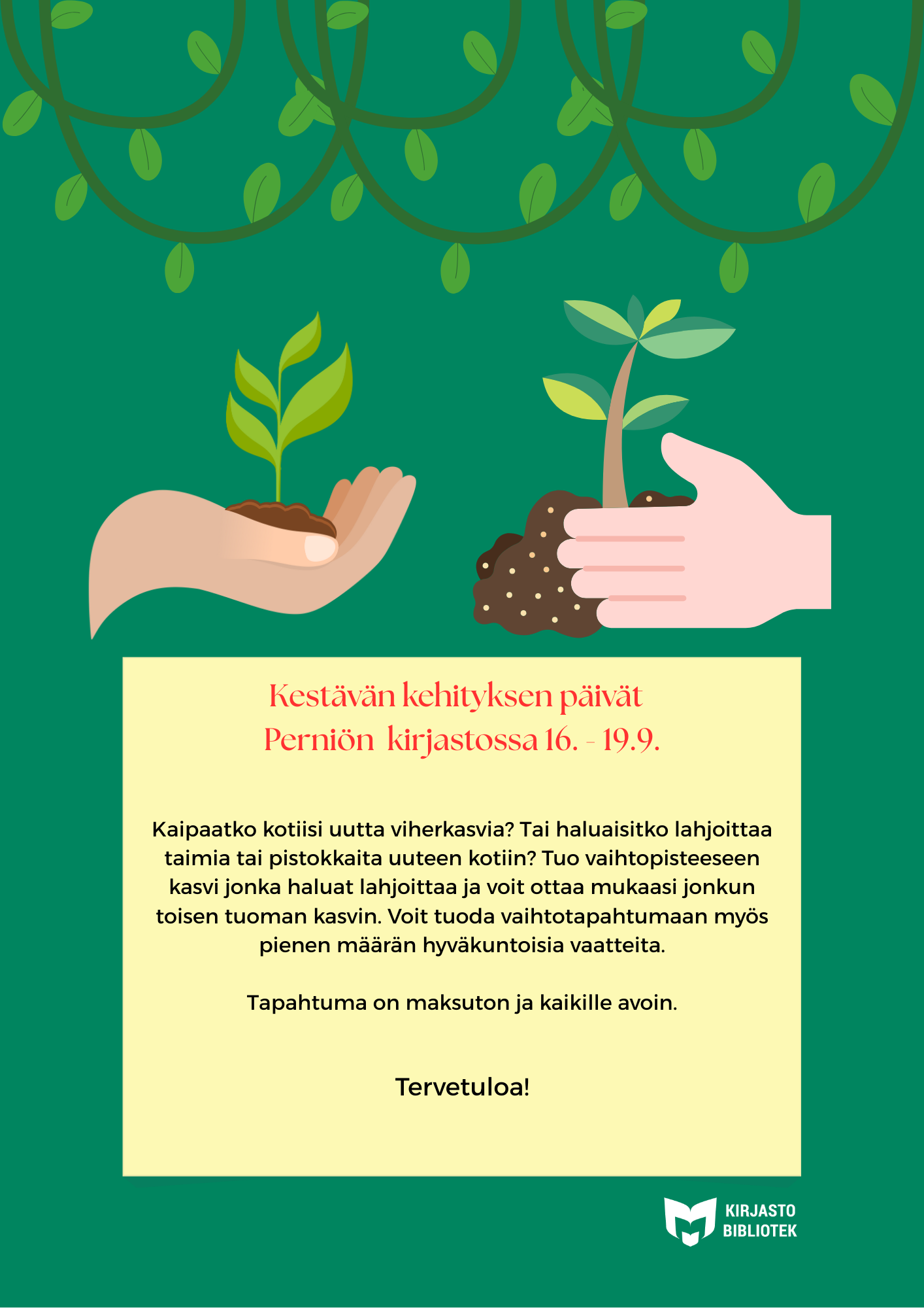 Kestävän kehityksen päivät Perniön kirjastossa featured image