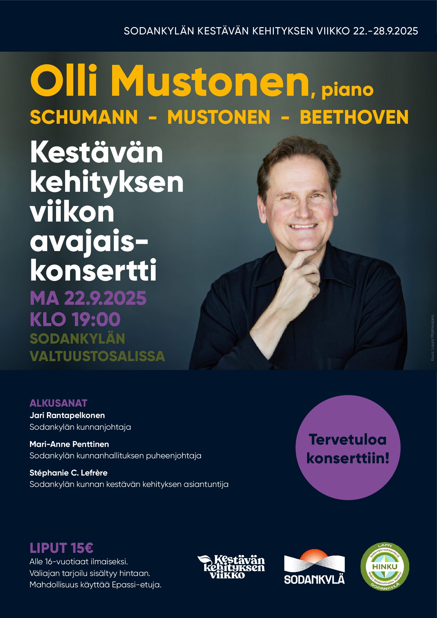 KESTÄVÄN KEHITYKSEN VIIKON AVAJAISKONSERTTI OLLI MUSTONEN, PIANO featured image