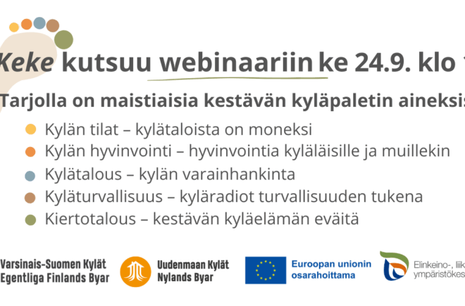 Keke kutsuu webinaariin – kestävä kyläpaletti featured image