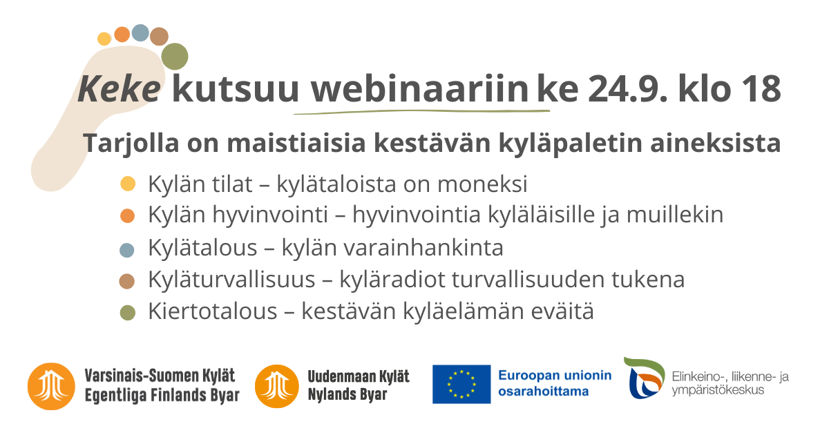 Keke kutsuu webinaariin – kestävä kyläpaletti featured image