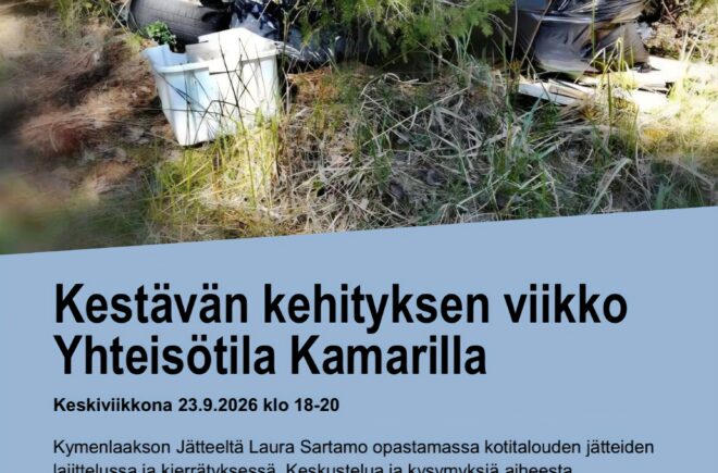 Kestävän kehityksen viikko Yhteisötila Kamarilla featured image