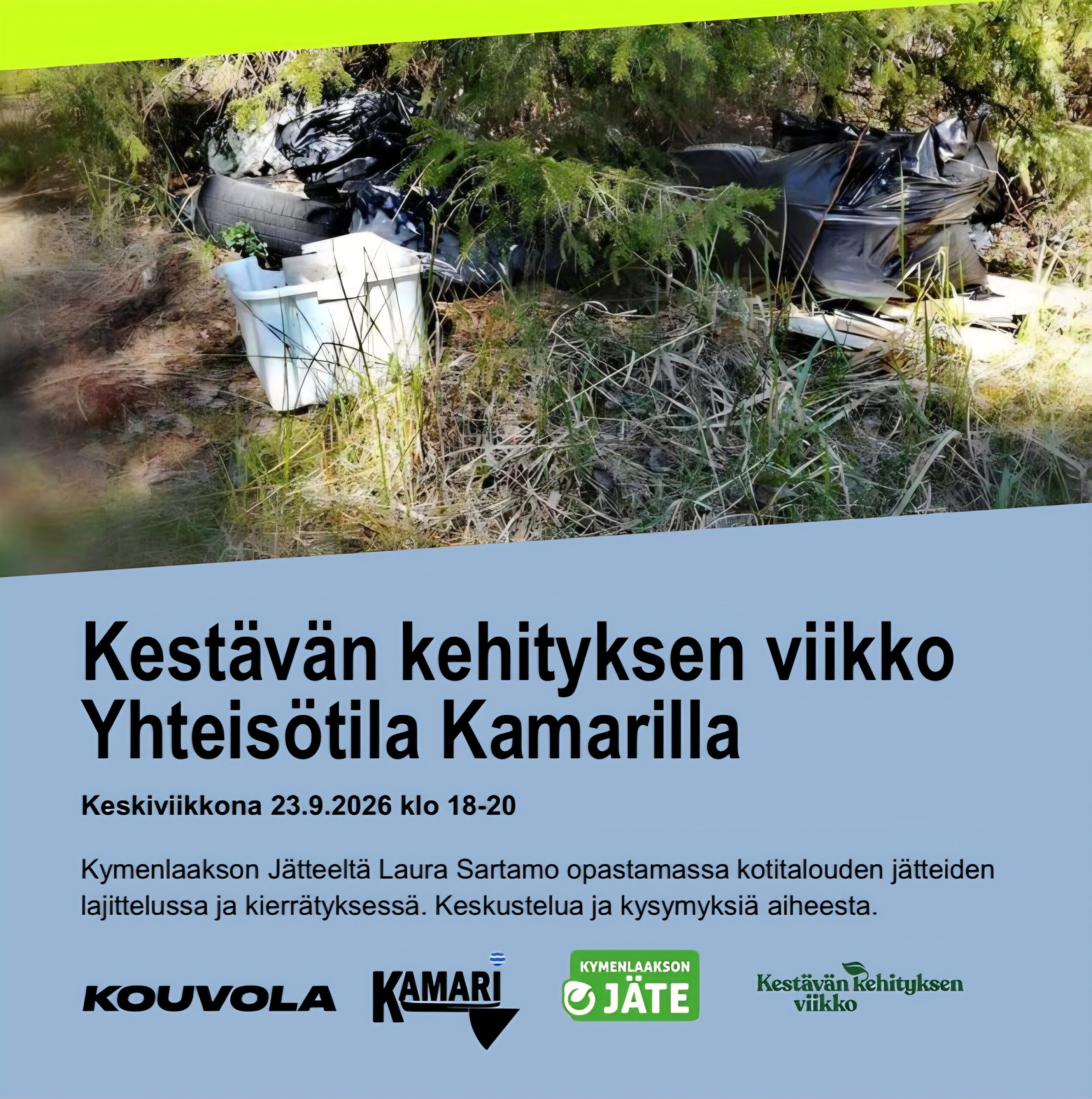 Kestävän kehityksen viikko Yhteisötila Kamarilla featured image